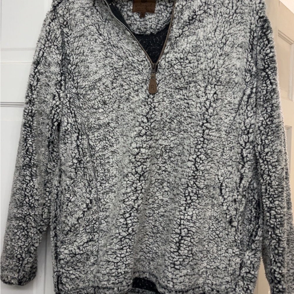 CC brand Gray Sherpa Fleece Women's Sweater